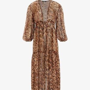 NWOT Express Sheer Maxi Dress Old Money Coverup Duster